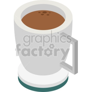 isometric coffee cup vector icon clipart 5
