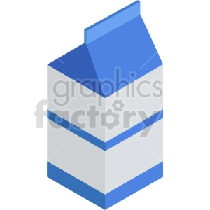 isometric milk vector icon clipart 8