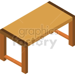 isometric dining table vector icon clipart 2