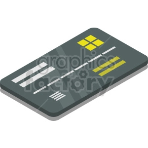 isometric credit card vector icon clipart 9