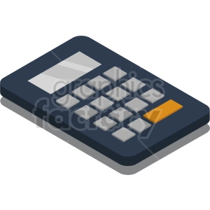isometric calculator vector icon clipart