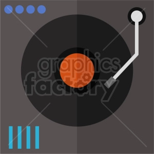 isometric record turn table vector icon clipart 1