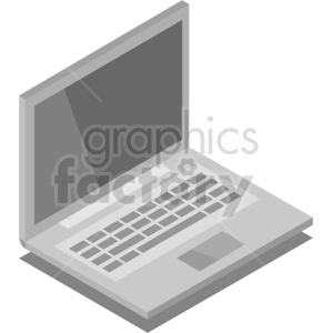 isometric laptop vector icon clipart 1