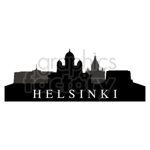 Helsinki skyline vector graphic