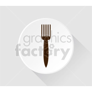 fork on plate vector graphic