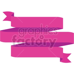 triple pink ribbon design vector clipart