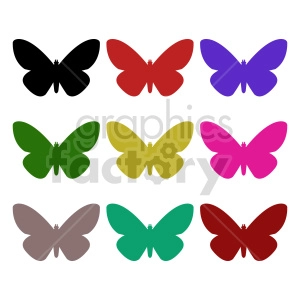 butterfly silhouette vector clipart 01_1