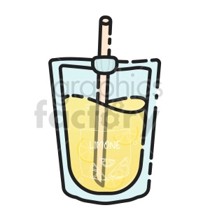 lemon juice box vector clipart