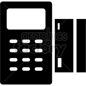 credit card machine vector icon