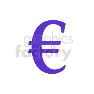 purple euro symbol vector