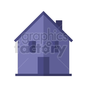 purple house vector clipart