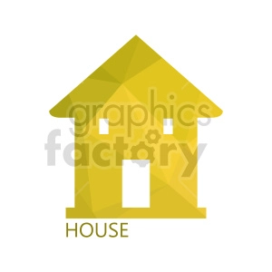 yellow house vector icon