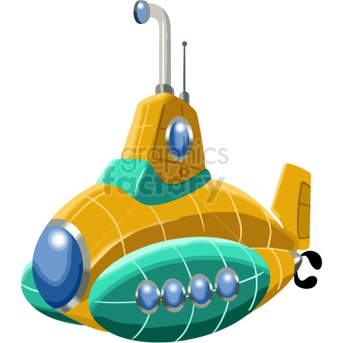 cartoon submarine clipart