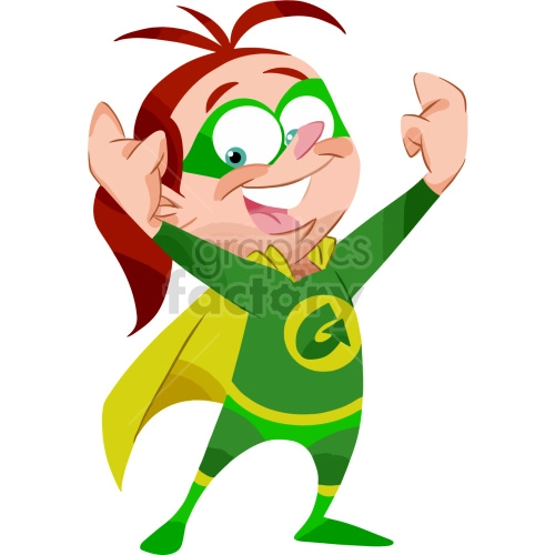 The clipart image shows a cartoon girl who is portrayed as a 