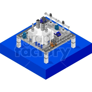 oil rigs isometric vector graphic