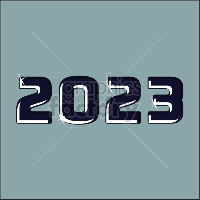 2023 on aqua background vector graphic