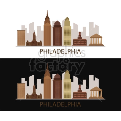 philadelphia city skyline illustration