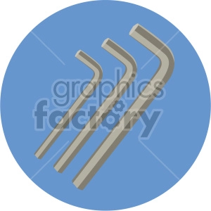 allen wrench on circle background