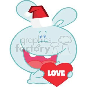 Christmas Romantic Bunny With Heart