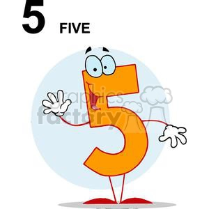 Funny Number 5 with Five Spelled Out