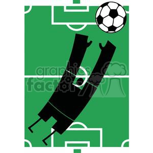 2520-Royalty-Free-Abstract-Silhouette-Soccer-Player-With-Balll-In-Front-Of-Stadium