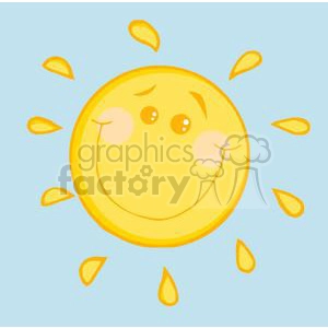 smiling sun character
