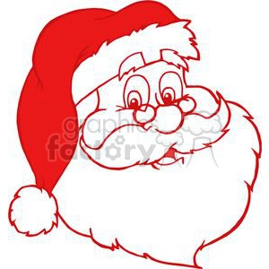 red Santa Claus outline