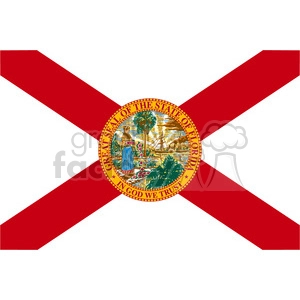 vector state Flag of Florida