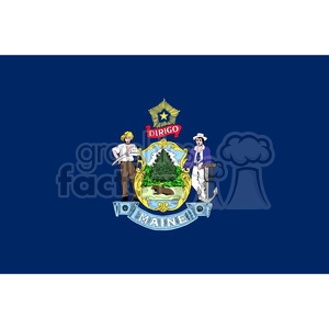 vector state Flag of Maine