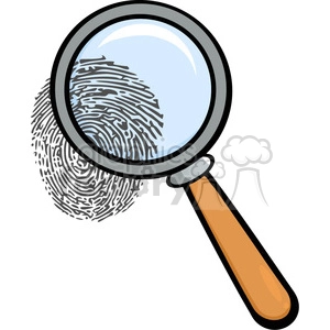 Magnifying Glass With Fingerprint