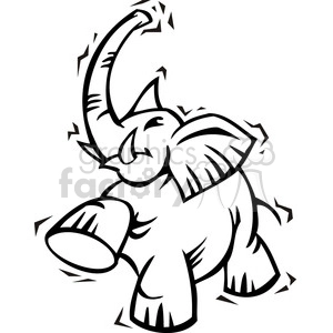 Republican black and white elephant clip art