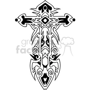 cross clip art tattoo illustrations 021