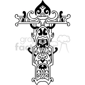 cross clip art tattoo illustrations 033