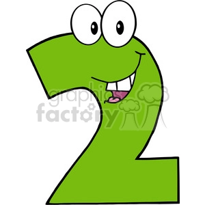 4972-Clipart-Illustration-of-Number-Two-Cartoon-Mascot-Character