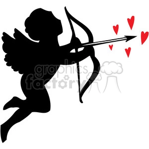 cupid with hearts