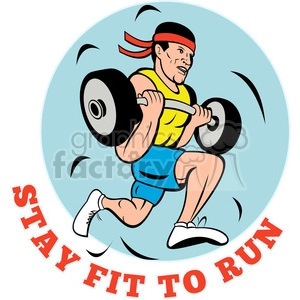 weightlifer running stay fit
