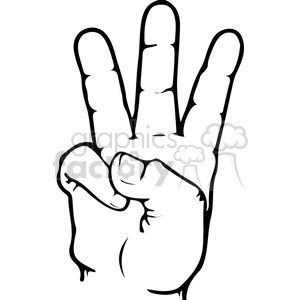 ASL sign language 6 clipart illustration