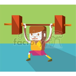 weightlifter character illustration