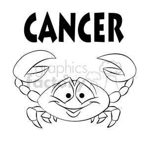 horoscope cancer crab black and white