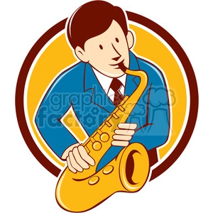musician playing saxophone CIRC