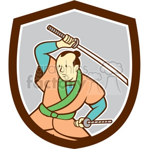 samurai warrior wielding sword SHIELD