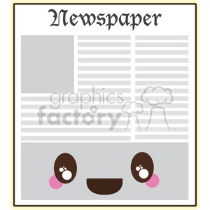 Newspaper cartoon character vector image