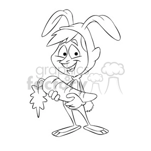 guss the cartoon character dressed as a bunny black white