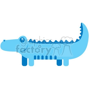 Blue Gator vector image RF clip art