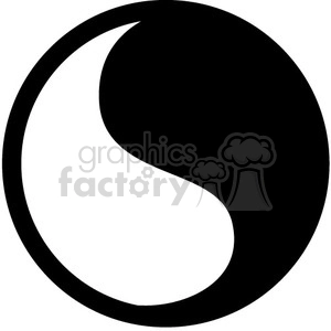 ying yang good bad vector icon