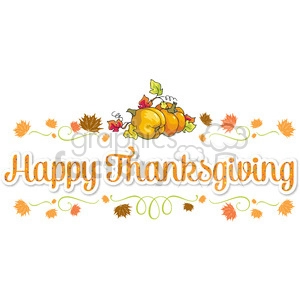 happy thanksgiving lettering design