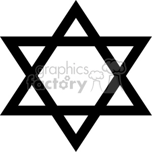 Jewish Star of David flat vector art