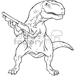 trex with a gun character