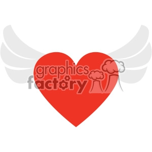 heart with wings vector art flat design svg cut files