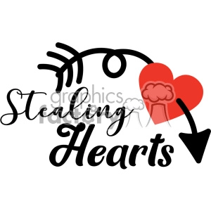 stealing hearts with arrow vector design